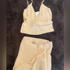 ZARA Crochet midi skirt and tank top